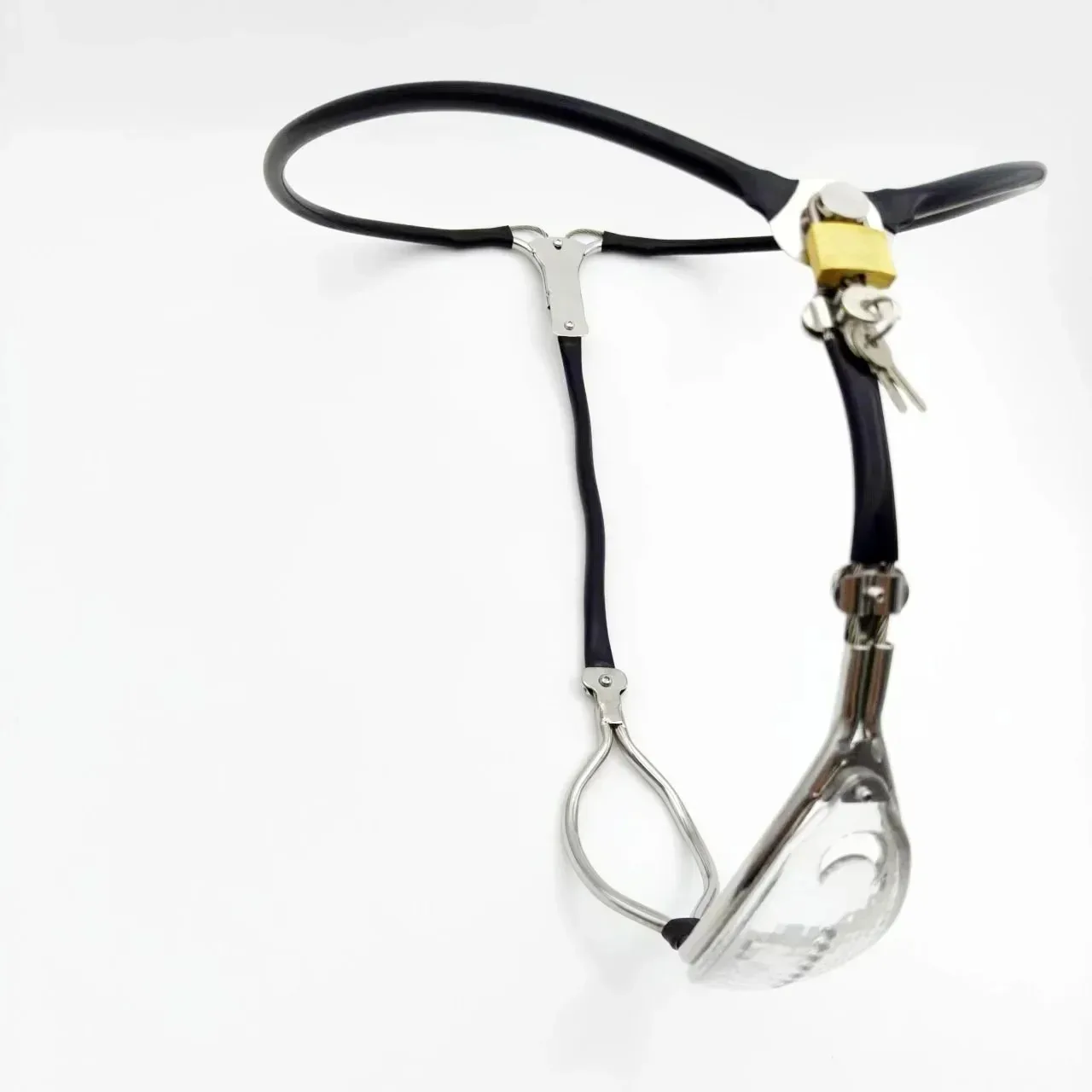 transparent fe chastity belt, lightweight panties, black emperor chastity belt, chastity lock, fetish adult
