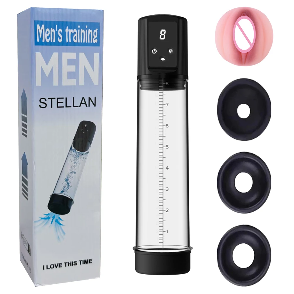 automatic masturbator , air water extender with 9 training pressure and 4 suction modes, adult erection