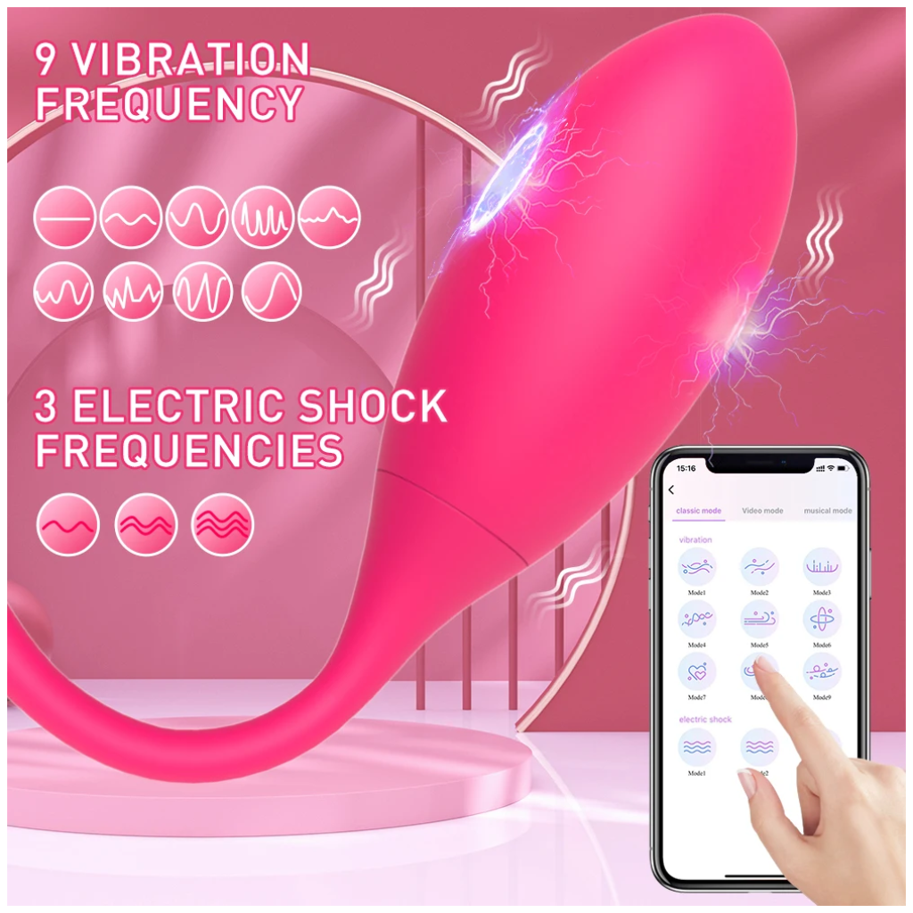 app wireless electric shock egg vibrator vibrating vaginal kegel ball vibrator g spot clitoris stimulator for couples