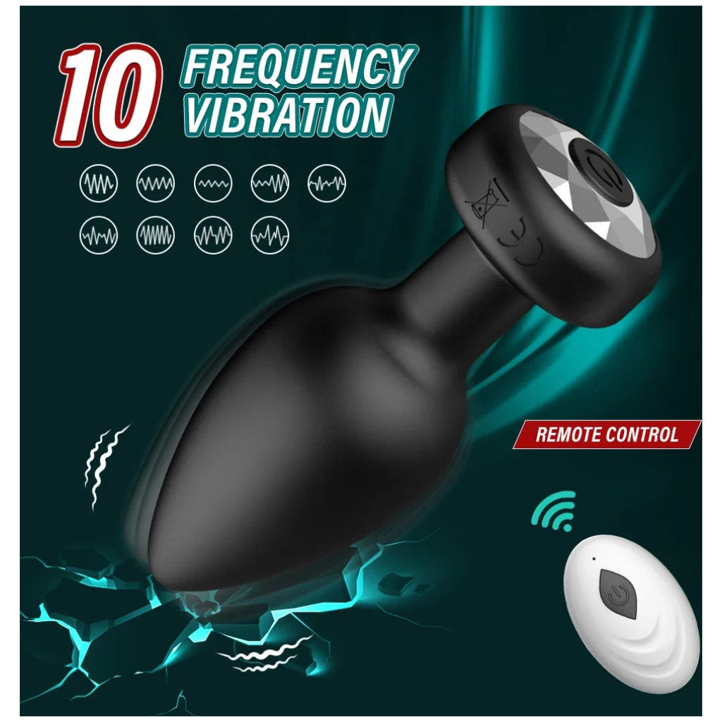 silicone wireless anal vibrator remote control prostate massager, unisex butt plug vagina stimulator, adult products