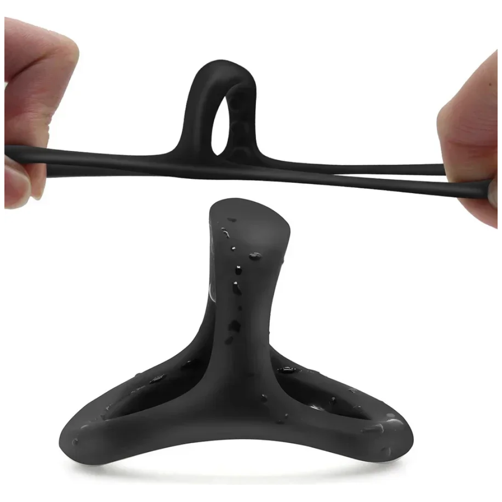 silicone penis rings cock ring erection enhancing triangular penis ring with massage beads delayed ejaculation
