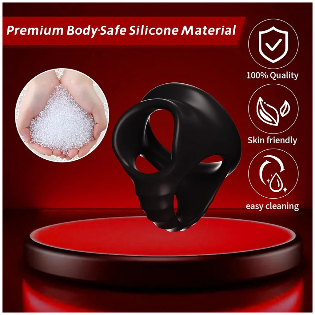 adult goods non vibrating cock ring soft silicone penile restraint for delay physical ring adult