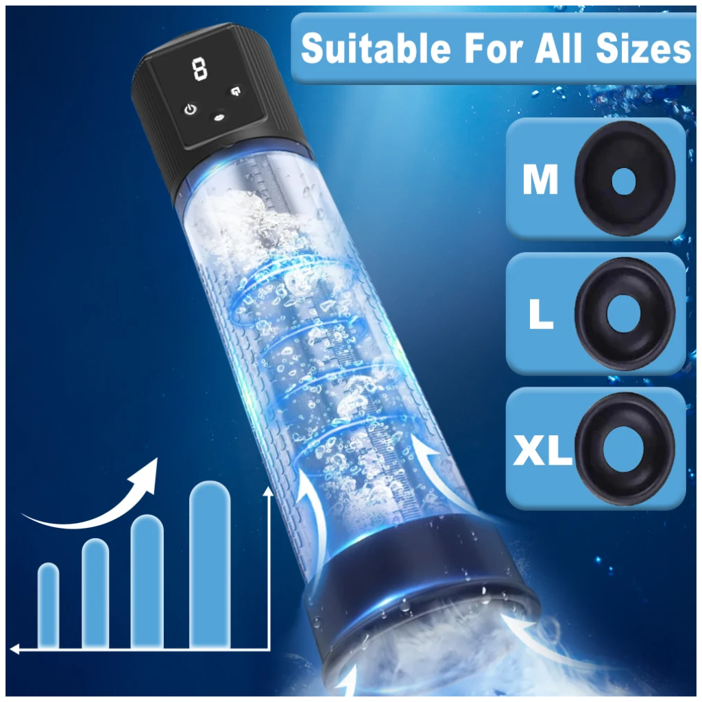 automatic masturbator , air water extender with 9 training pressure and 4 suction modes, adult erection