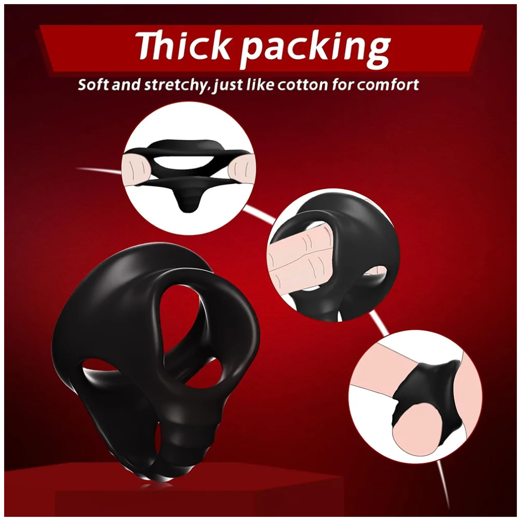 adult goods non vibrating cock ring soft silicone penile restraint for delay physical ring adult
