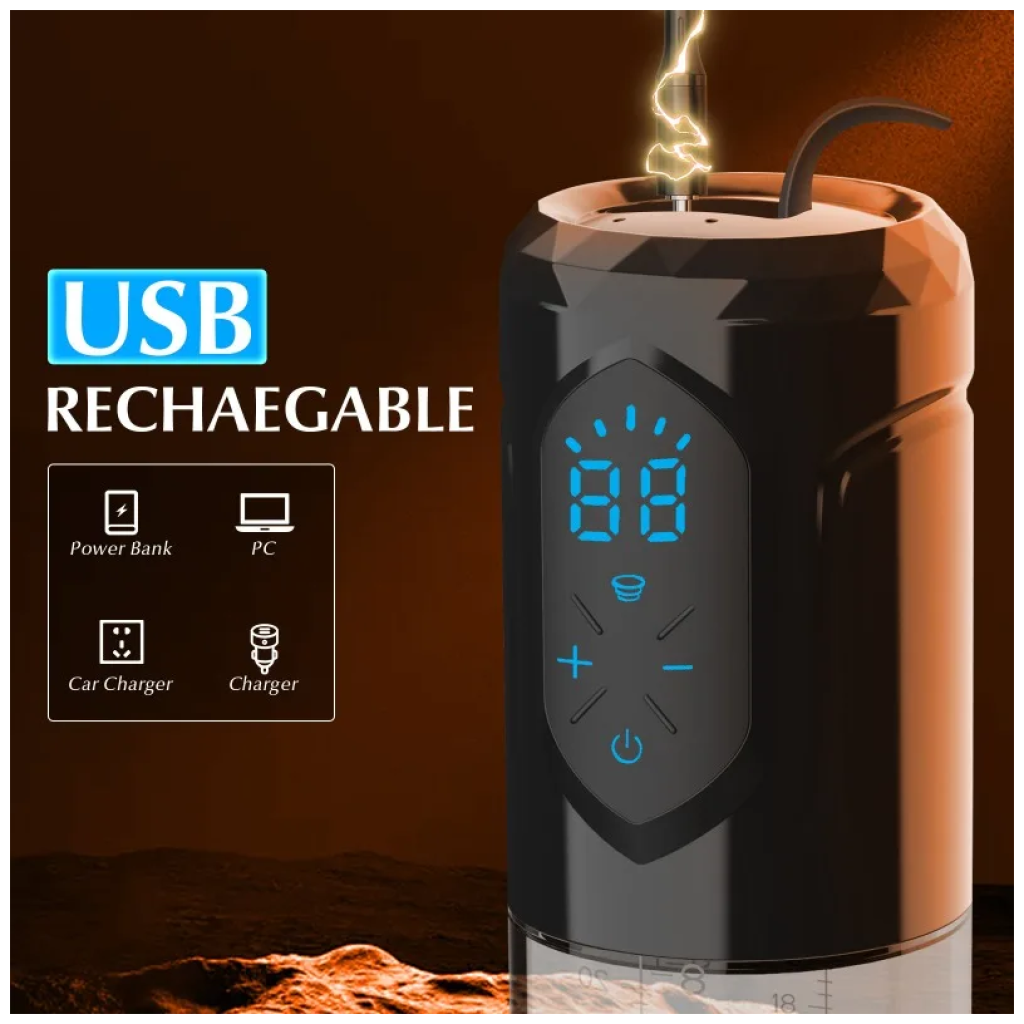 electric penis pump for enlargement exercise trainer vibration vacuum pump 5 suction levels 2 silicone sleeves