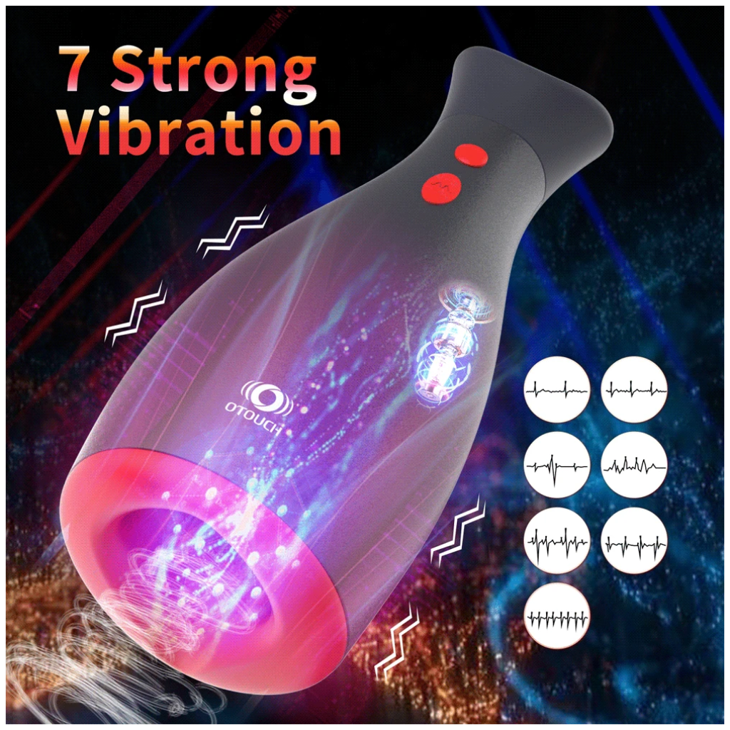 otouch squeeze masturbator inflatable masturbation cup vibrators dual breast blowjob pump penis massager