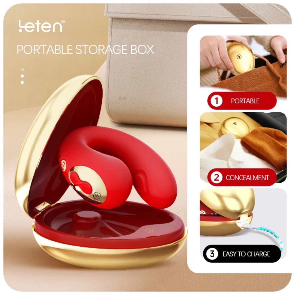 leten fe heatable sucking silicone vibrator clitoris g spot stimulator flexible waterproof portable sex toy