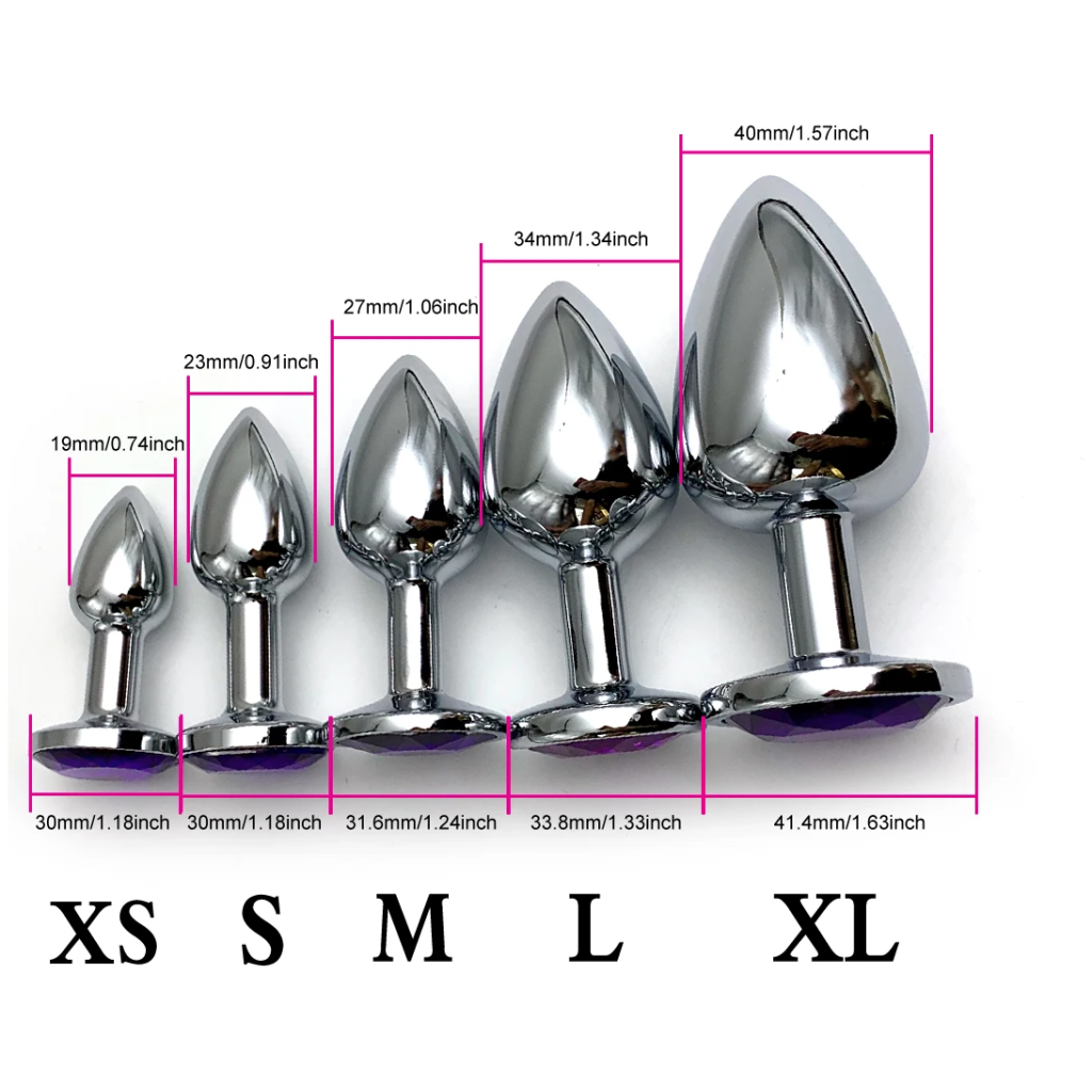 metal anal plug jewelry base beginner to expert 5 size butt plug, tail fe/ dildos couples adults game
