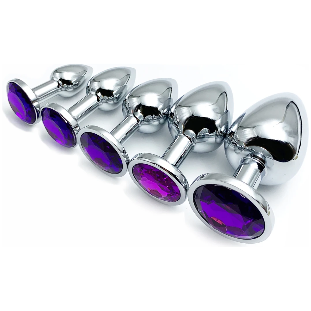 metal anal plug jewelry base beginner to expert 5 size butt plug, tail fe/ dildos couples adults game