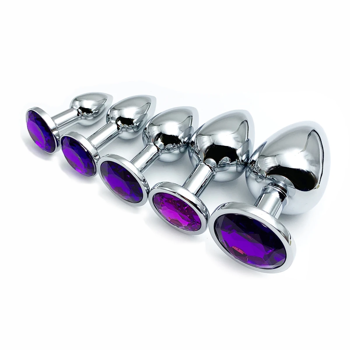 metal anal plug jewelry base beginner to expert 5 size butt plug, tail fe/ dildos couples adults game
