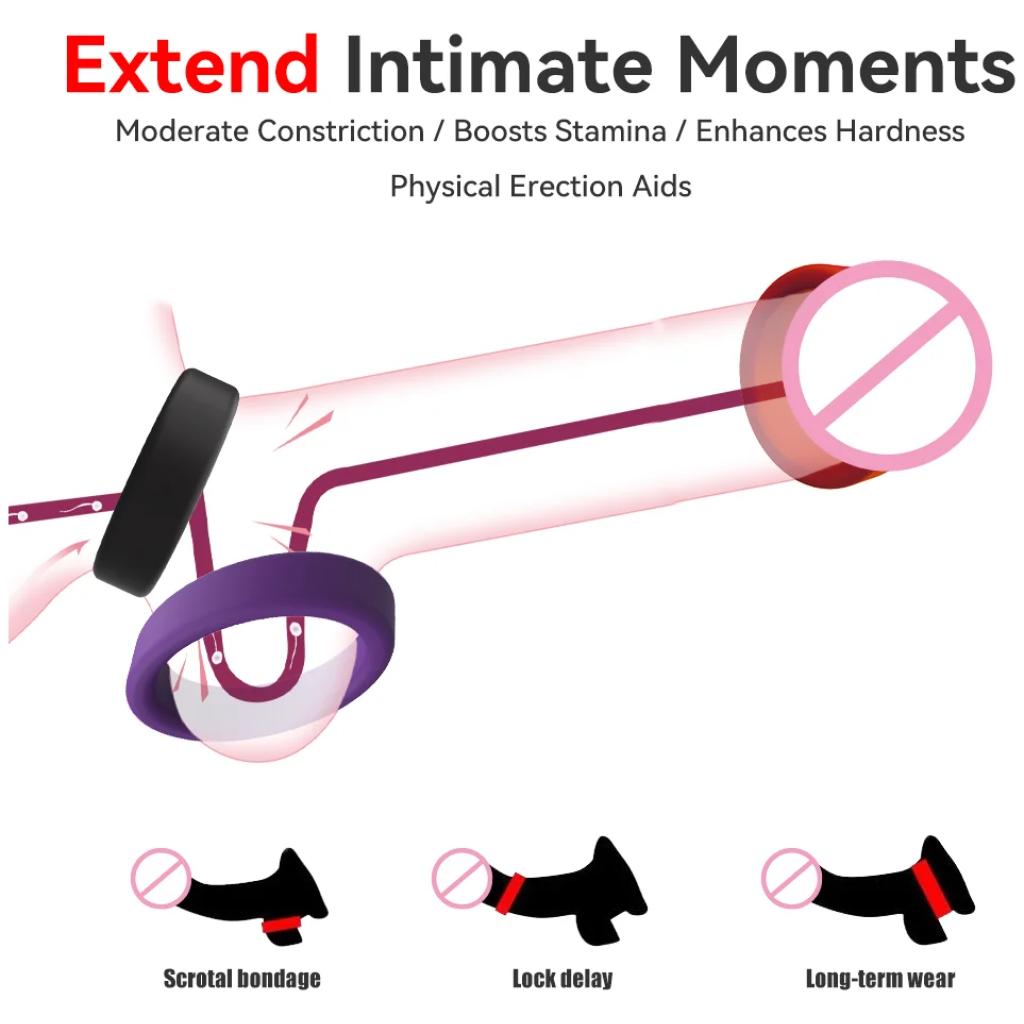 silicone penis ring cock ring erection ring delay ejaculation fixed stamina enhancer adult couples long lasting