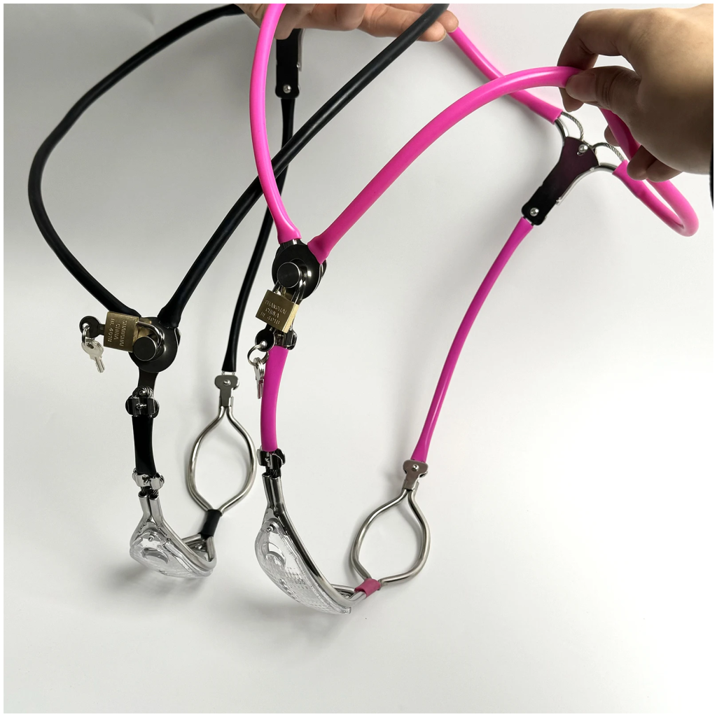 transparent fe chastity belt, lightweight panties, black emperor chastity belt, chastity lock, fetish adult