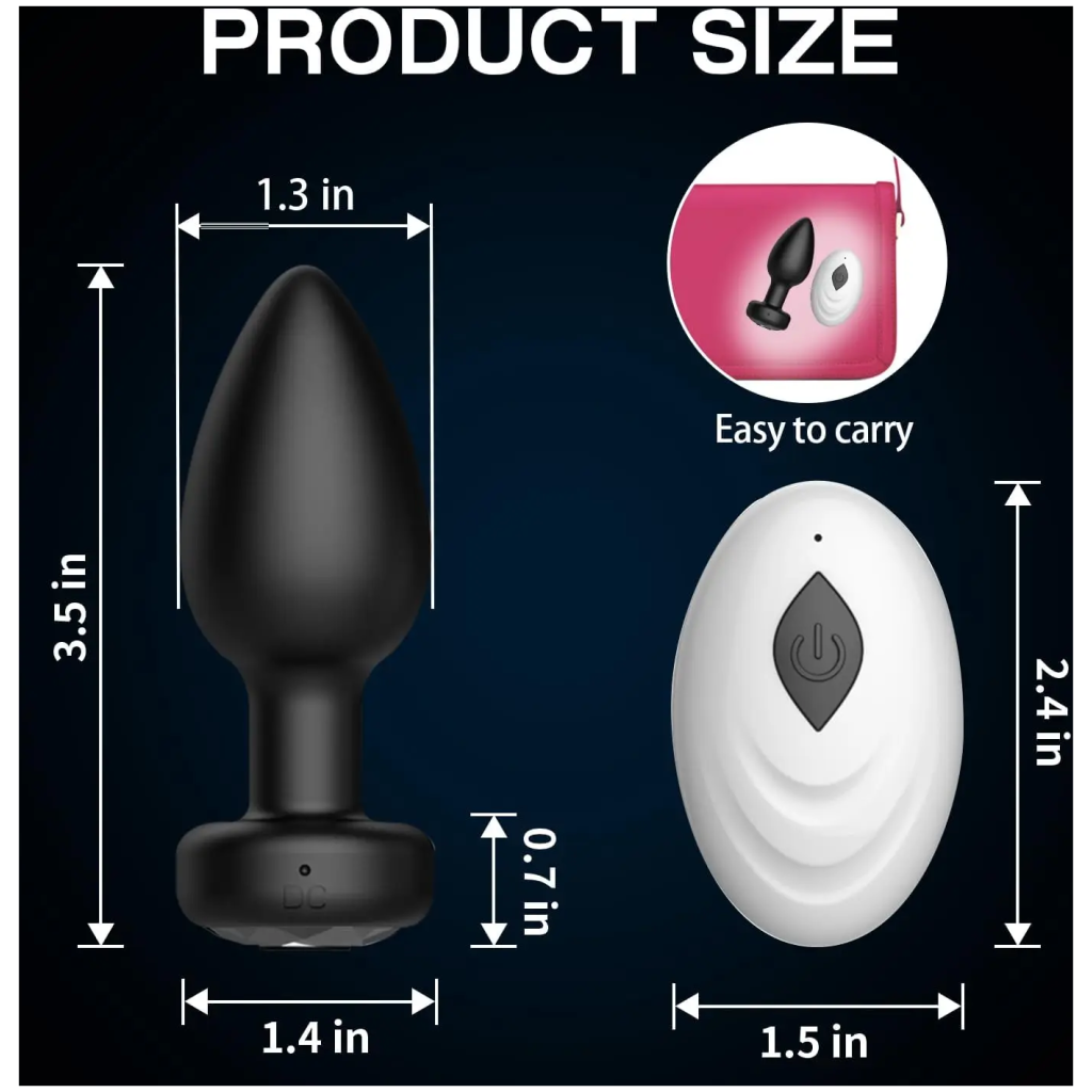 silicone wireless anal vibrator remote control prostate massager, unisex butt plug vagina stimulator, adult products