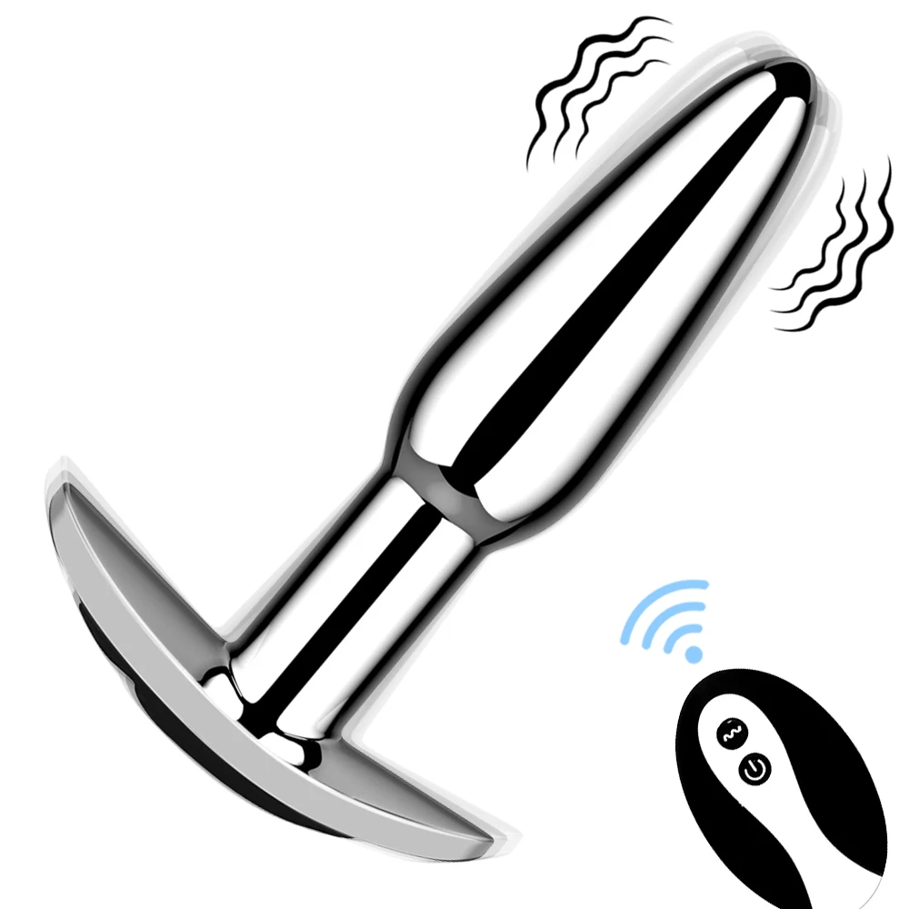 anal plug with push 10 vibration modes anal toy prostate massager with remote control vibrator anal toys for 18