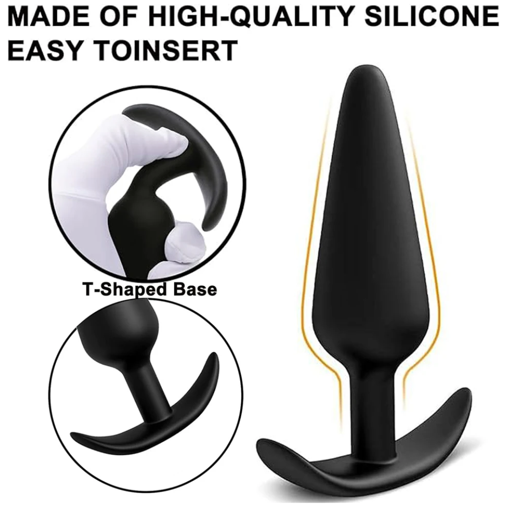 3 different size anal plug soft silicone anal butt plug stimulator adult / prostate massager anal trainer