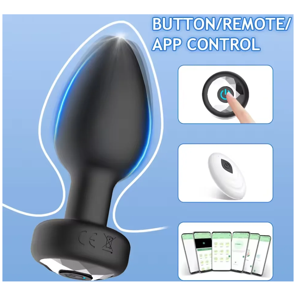 app wireless anal vibrator butt plug remote prostate stimulator fe control vagina massager adult gay