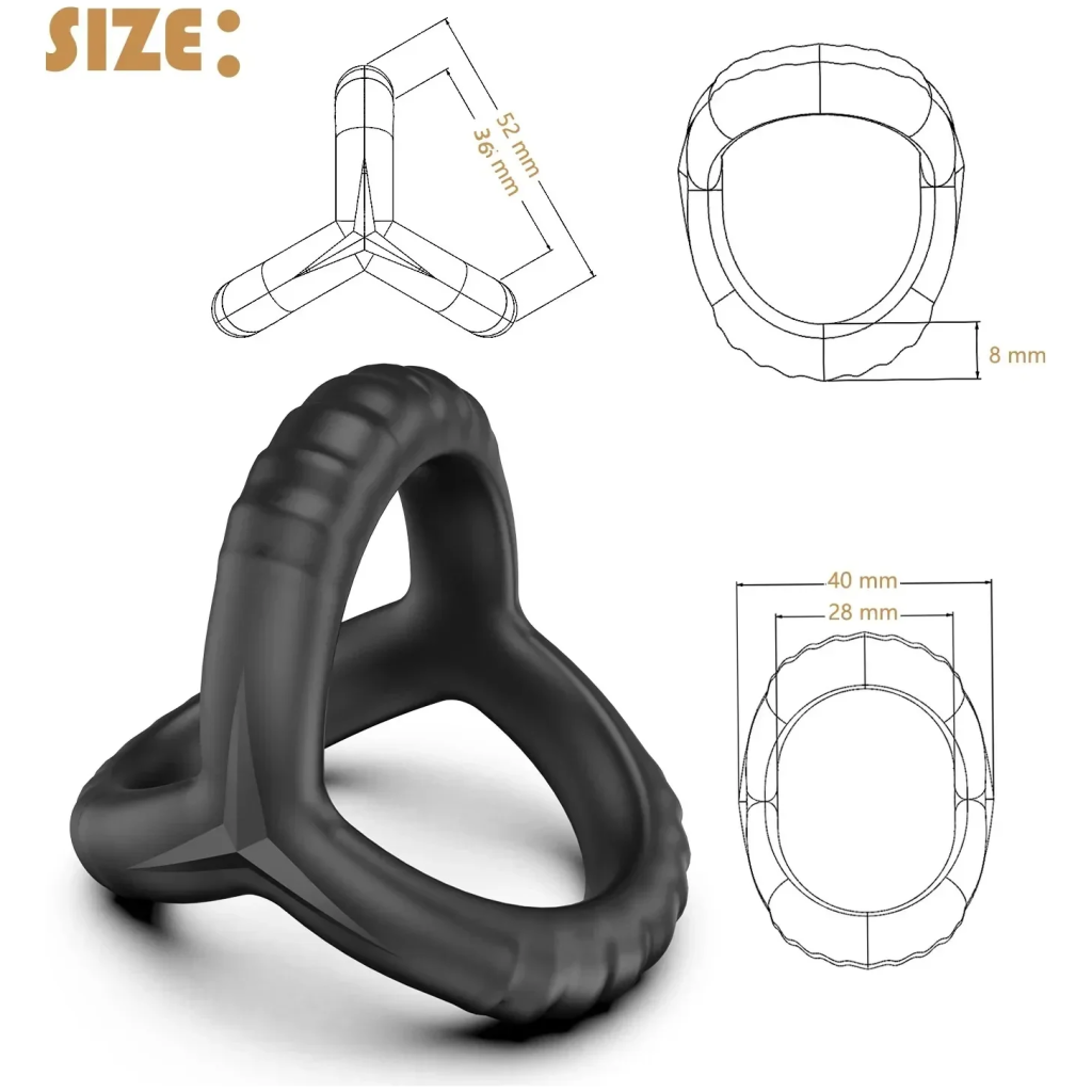 reusable silicone penis ring (newest design) delayed ejaculation & penis enlargement, men’s dick enlarger sex toy
