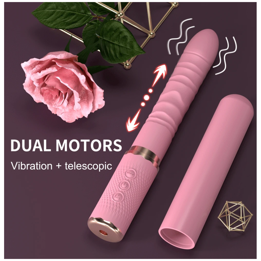 thrusting dildo vibrator fe g spot clitoral stimulator adult product with 10 thrusting 10 vibration modes sex toy